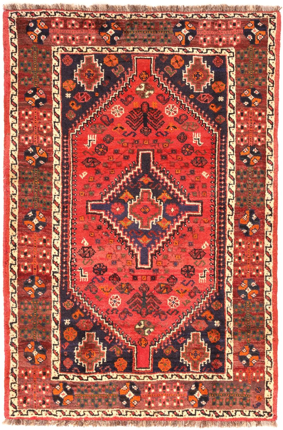 Handgeknüpfter persischer Shiraz-Teppich