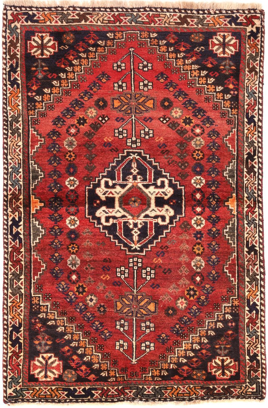 Hand-knotted Persian Shiraz carpet