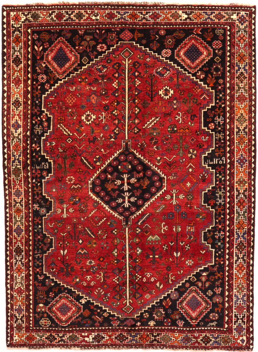 Handgeknüpfter persischer Shiraz-Teppich