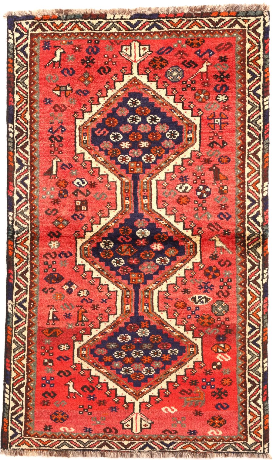 Handgeknüpfter persischer Shiraz-Teppich