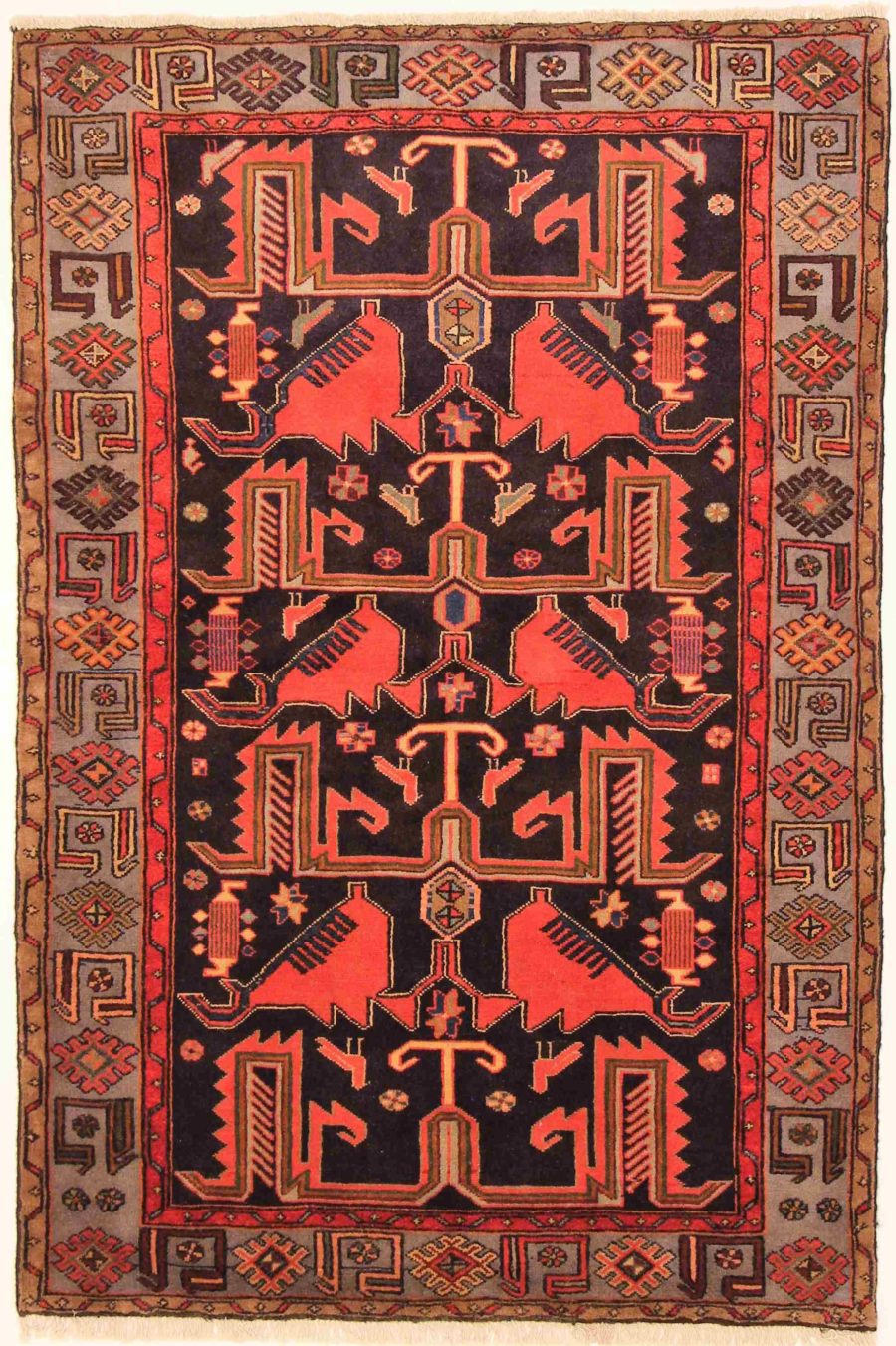Tapis persan Tarom noué à la main