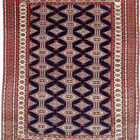 Tapis persan Turkaman noué à la main