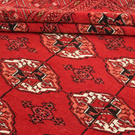 Hand-knotted Persian Turkaman carpet