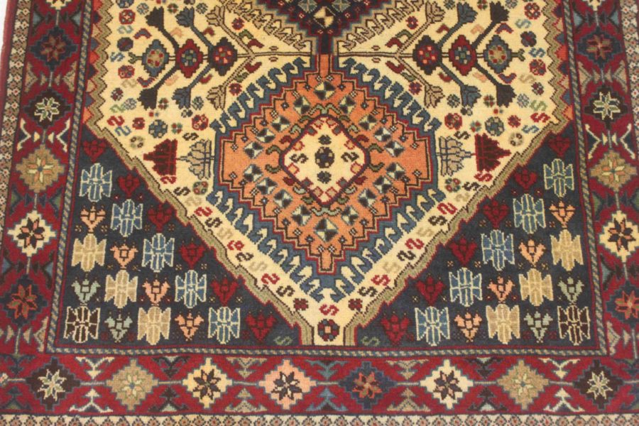 Hand-knotted Persian Yalameh carpet