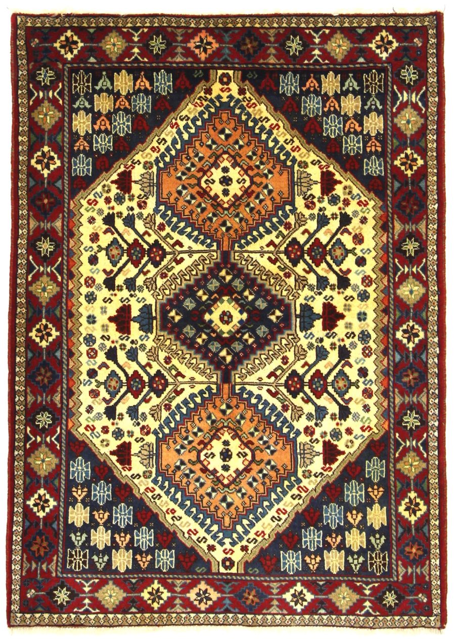 Hand-knotted Persian Yalameh carpet