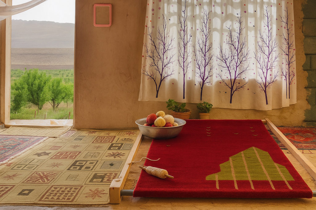 Qooch weaver's home Inside the home of a Gabbeh weaver, offering a glimpse of their world.